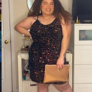 Sequin plus size mini dress, size 2x / 18